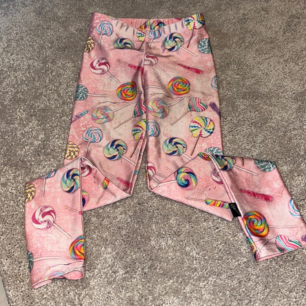 Pixie Lane High Shine lollipop girls Leggings no smoking. No pets.